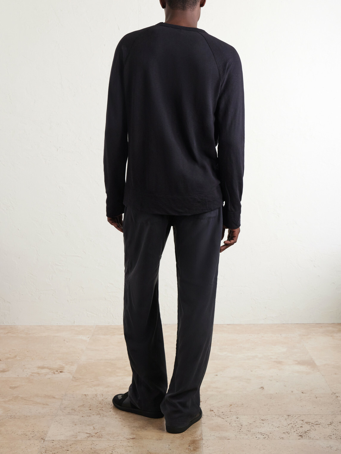 James Perse - Garment-Dyed Loopback Supima Cotton-Jersey Sweatshirt - Black