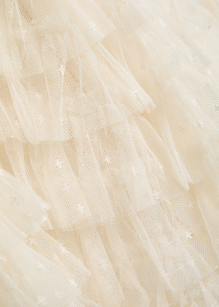 Needle & Thread Hattie Ruffled Tulle Gown Cream