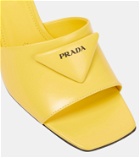 Prada Logo leather sandals