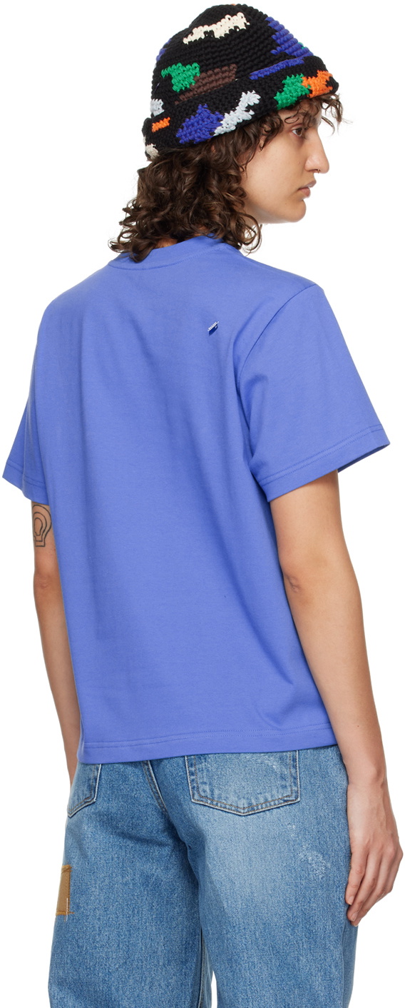 【ADER ERROR】 Dancy logo t-shirt ADER error Blue Dancy T-Shirt ADER error