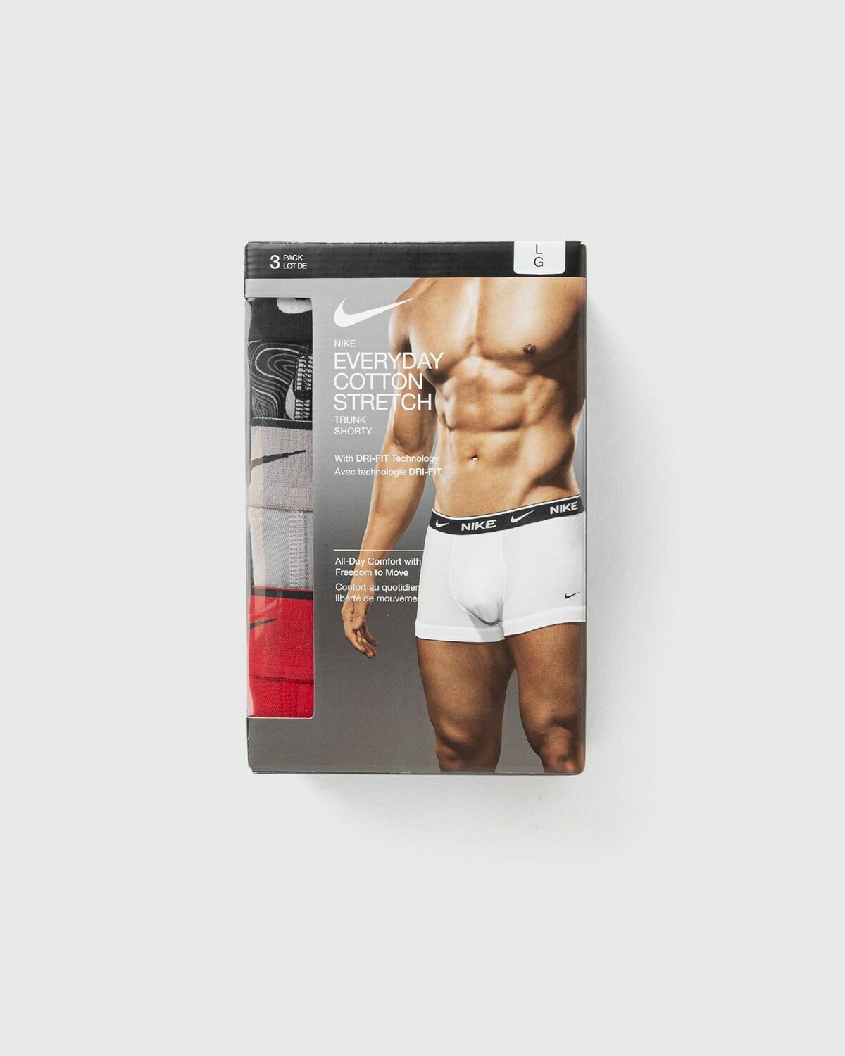 Nike EVERYDAY COTTON STRETCH TRUNK 3PK Multi-color Mens Boxers & Brief