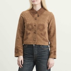 RIXO Women's Dionne Jacket in Retro Daisy Applique Tan