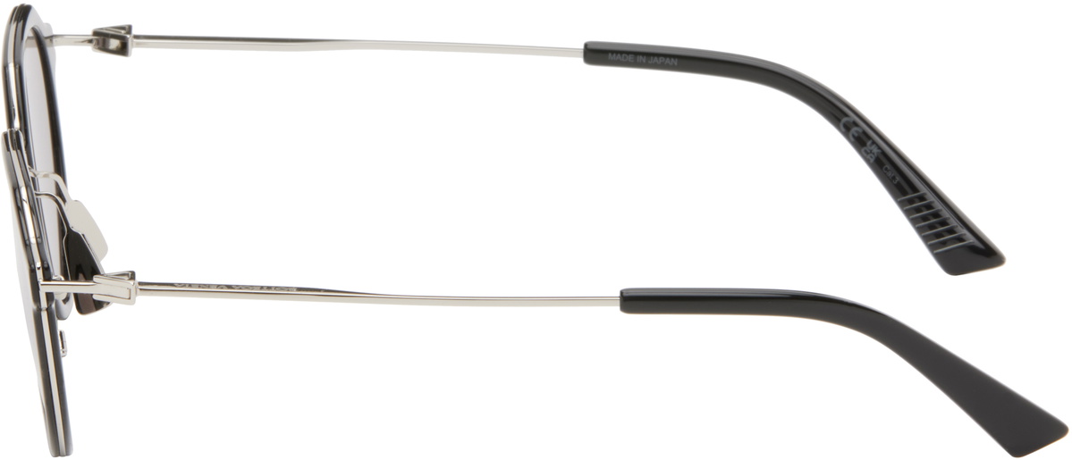 Bottega Veneta Black & Silver Ultrathin Panthos Sunglasses  display picture 2