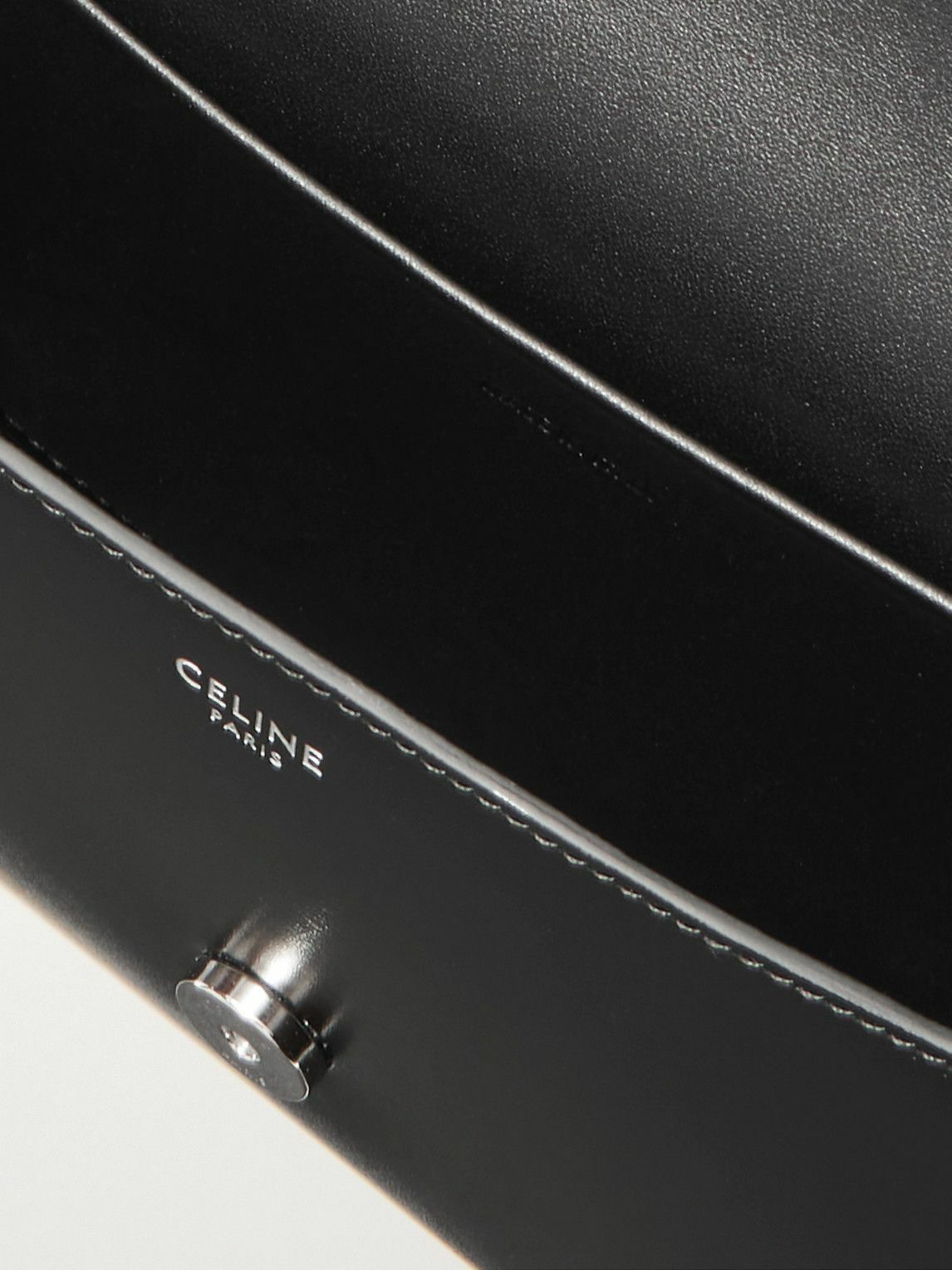 CELINE - Triomphe Small Glossed-Leather Messenger Bag