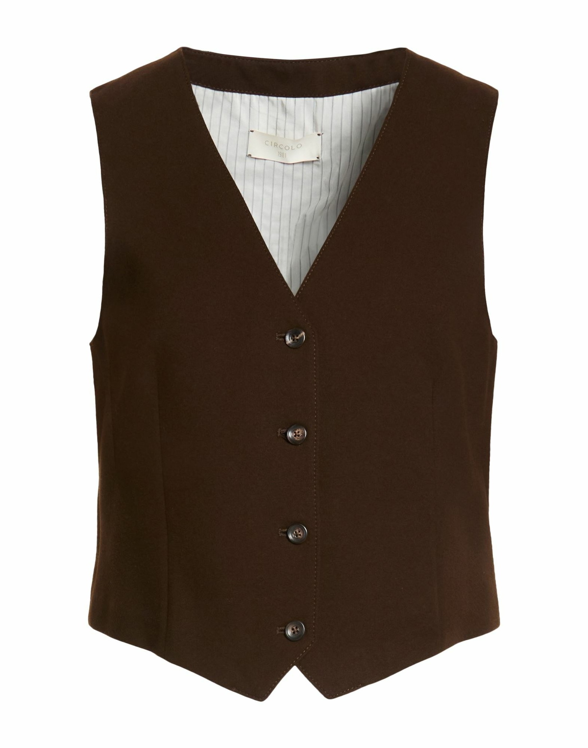 Circolo 1901 Womens Tailored Vest Chocolate in Brown
