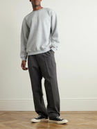 A.P.C. - JW Anderson Rene Logo-Embroidered Cotton-Blend Jersey Sweatshirt - Gray