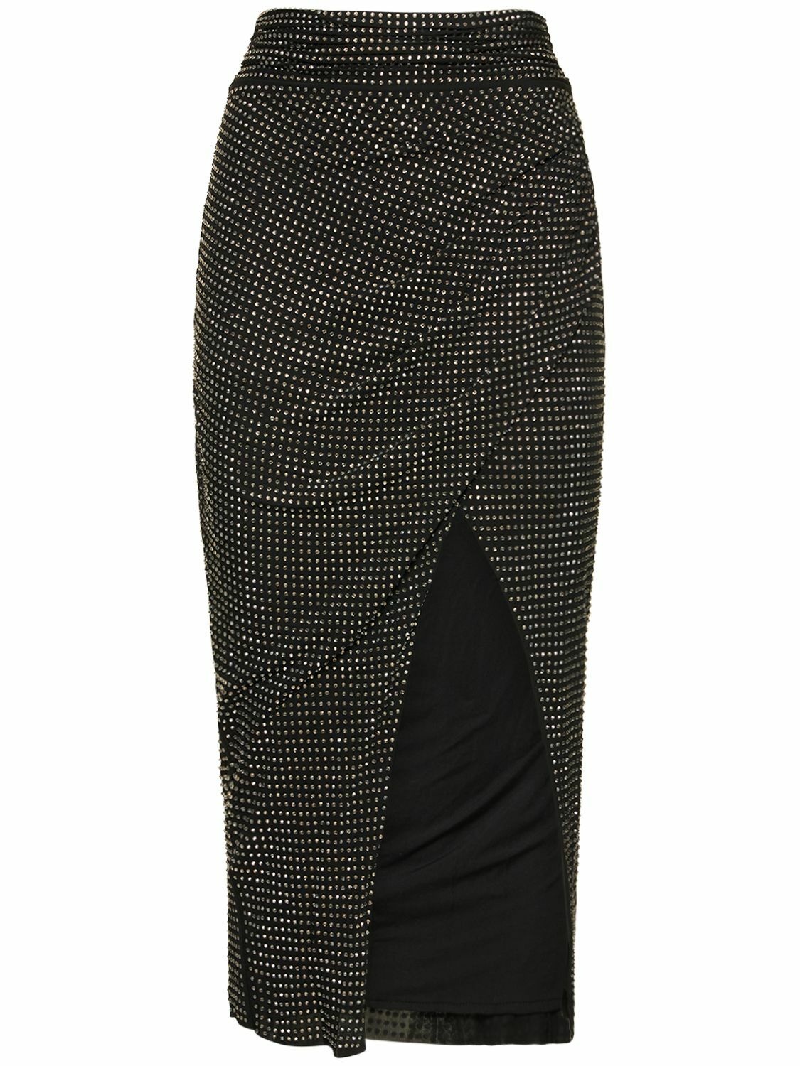 Photo: SELF-PORTRAIT - Hot Fix Viscose Midi Skirt
