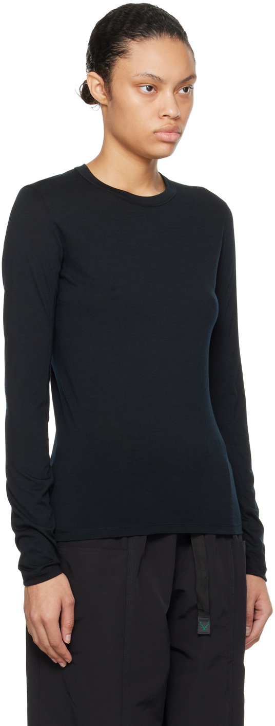 Veilance Black Saddle Shoulder Long Sleeve T-Shirt