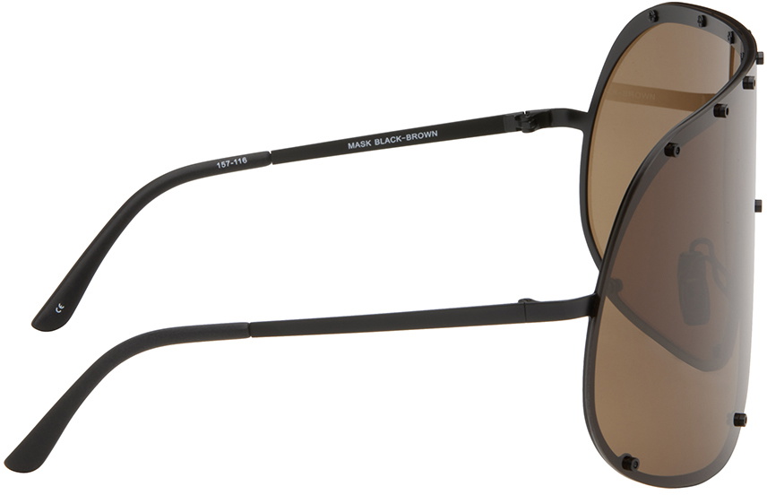 rick owens SHIELDING SUNGLASSES ブラウン Rick Owens Mask Shielding Sunglasses — CONSUMED