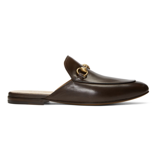 Photo: Gucci Brown Kings Slip-On Loafers