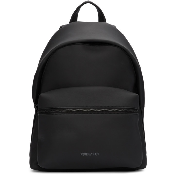 Photo: Bottega Veneta Black Matte Medium Backpack