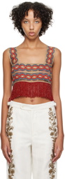 Bode Red Poulin Tank Top