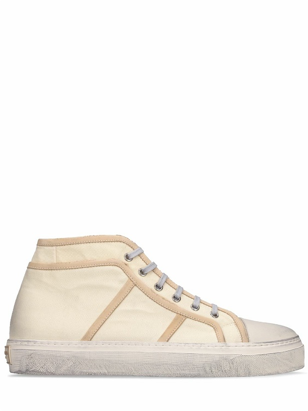 Photo: DOLCE & GABBANA - Vintage Effect High Top Sneakers