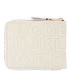 Comme des Garcons Wallets Cream Letter Embossed Wallet