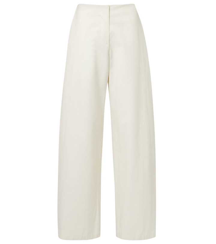 Photo: The Row Galileo cotton and silk barrel-leg pants