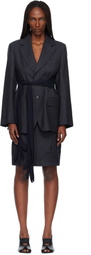 MM6 Maison Margiela Black Wool-Blend Gloves Blazer