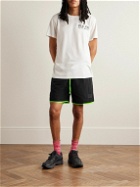 Pasadena Leisure Club - Practice Straight-Leg Logo-Appliquéd Nylon and Mesh Drawstring Shorts - Black