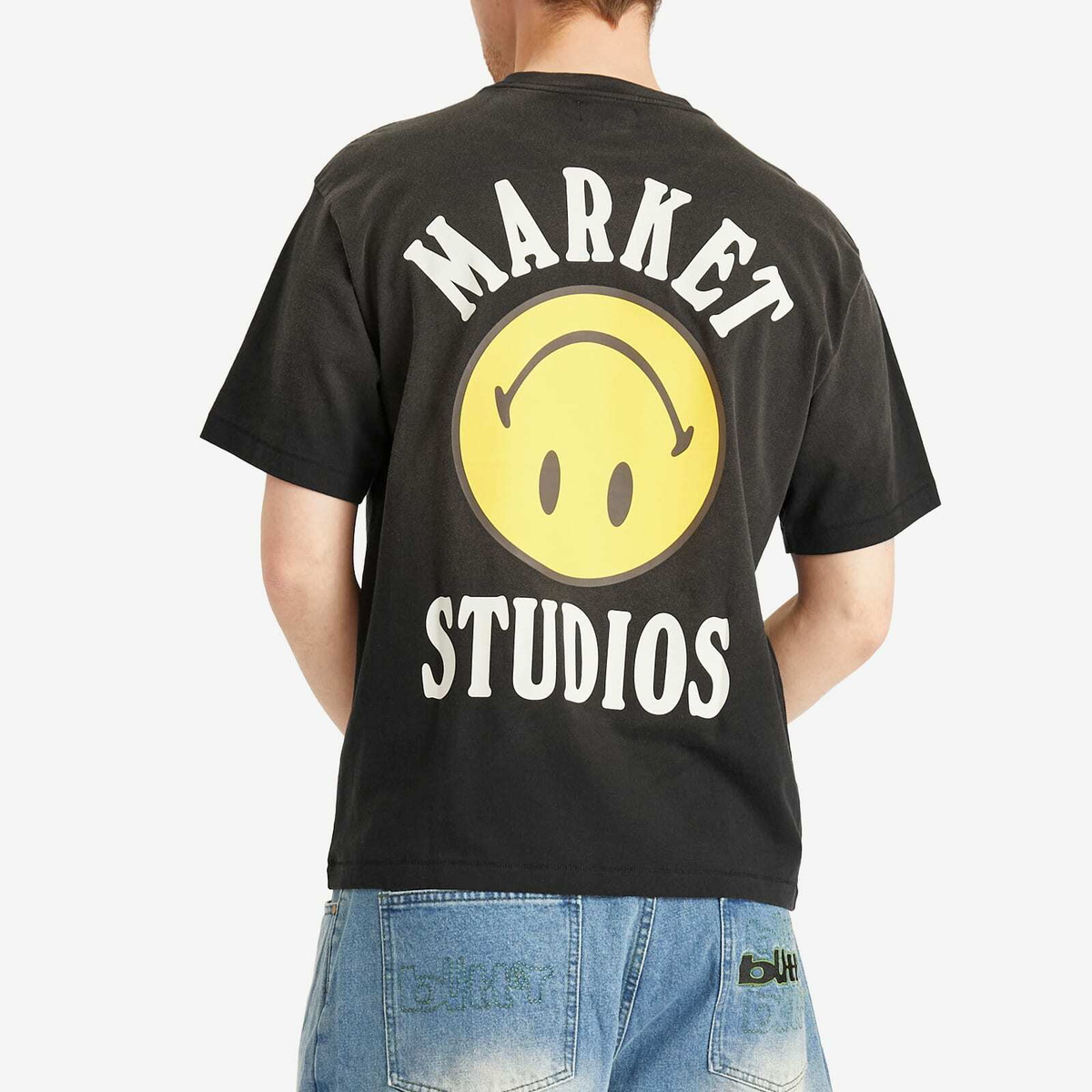 MARKET Men's Smiley Lockup T-Shirt in Jet-Set-Black