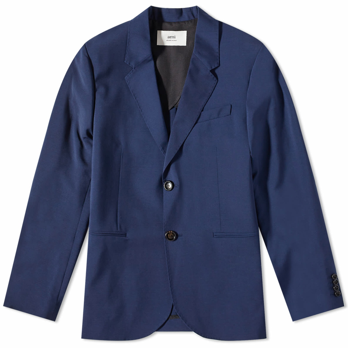 AMI Men's 2 Button Suit Jacket in Nautic Blue AMI