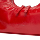 MARGE SHERWOOD Women's Hobo Shoulder Bag in Apple Red Crinkle 