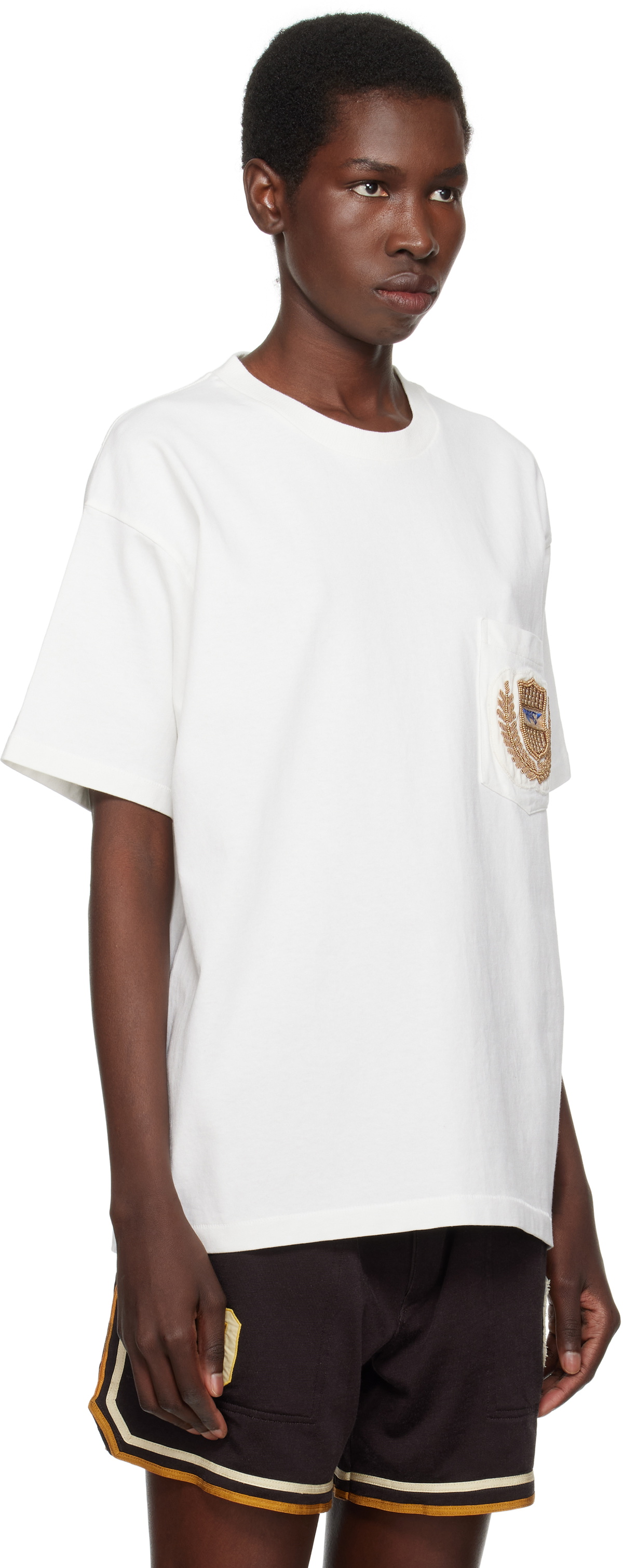 Bode Off-White Sportsman Patch Pocket T-shirt
