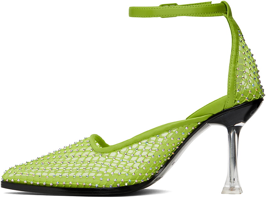 GG CRYSTAL MID - HEEL JADE GREEN CALFSKIN