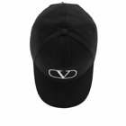 Valentino Men's V Logo Cap in Nero/Avorio