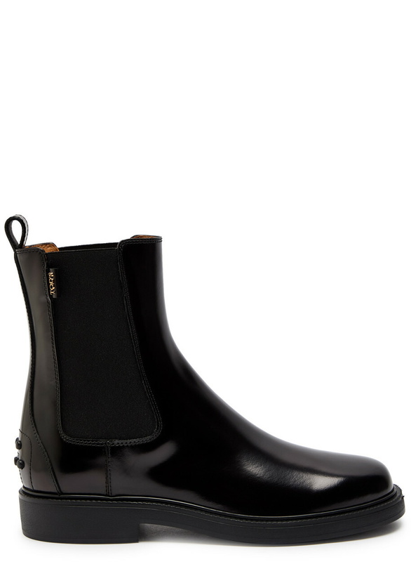 Photo: Tods Patent Leather Chelsea Boots Black