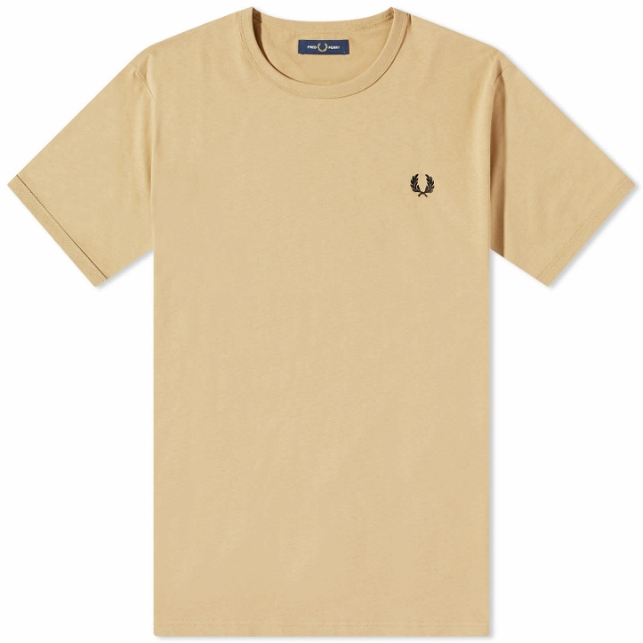 Photo: Fred Perry Authentic Men's Ringer T-Shirt in Warm Stone