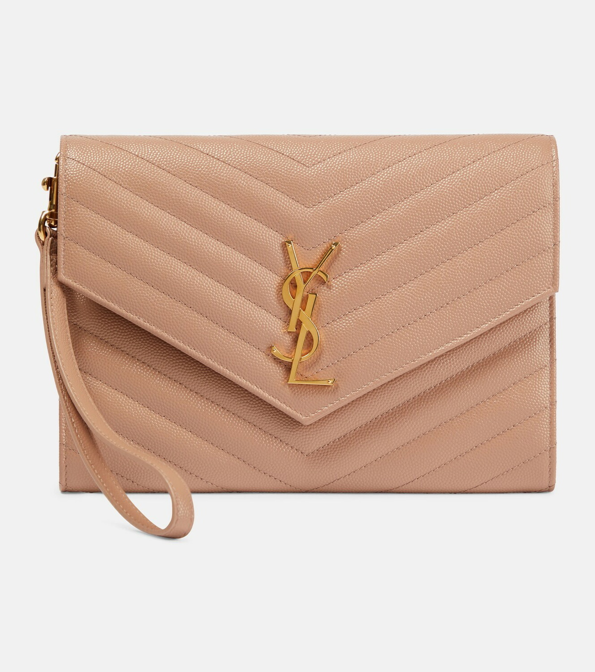 ショルダーバッグ・ポシェット SAINT LAURENT Classic Cassandre leather clutch with iconic Cassandre matelassé leather clutch in black - Saint Laurent