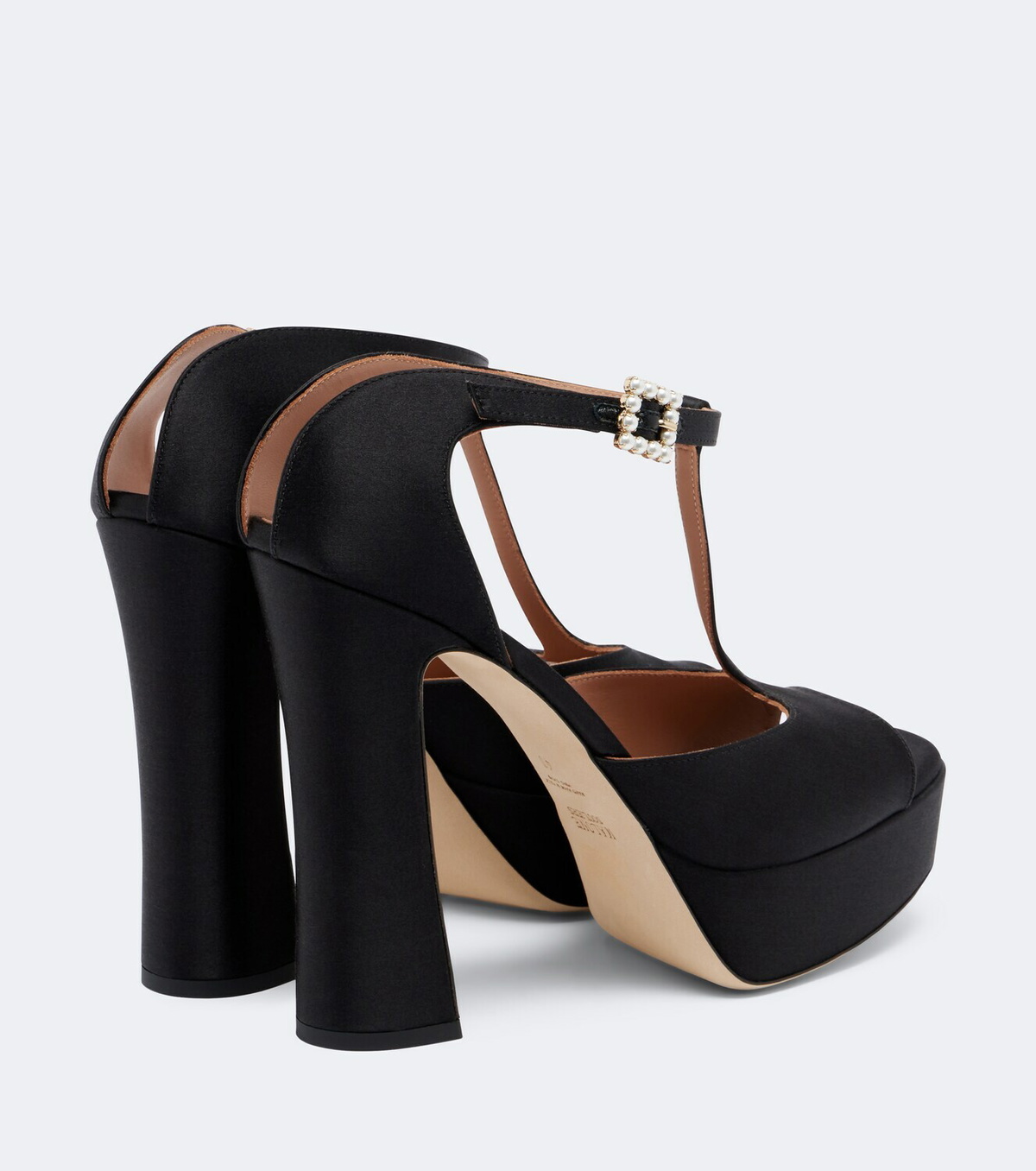 Malone Souliers Nomi embellished satin platform sandals