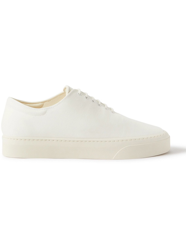 Photo: The Row - Dean Cotton-Canvas Sneakers - White