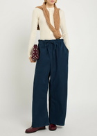 Polo Ralph Lauren Drawstring Barrel-leg Cotton-poplin Trousers Navy