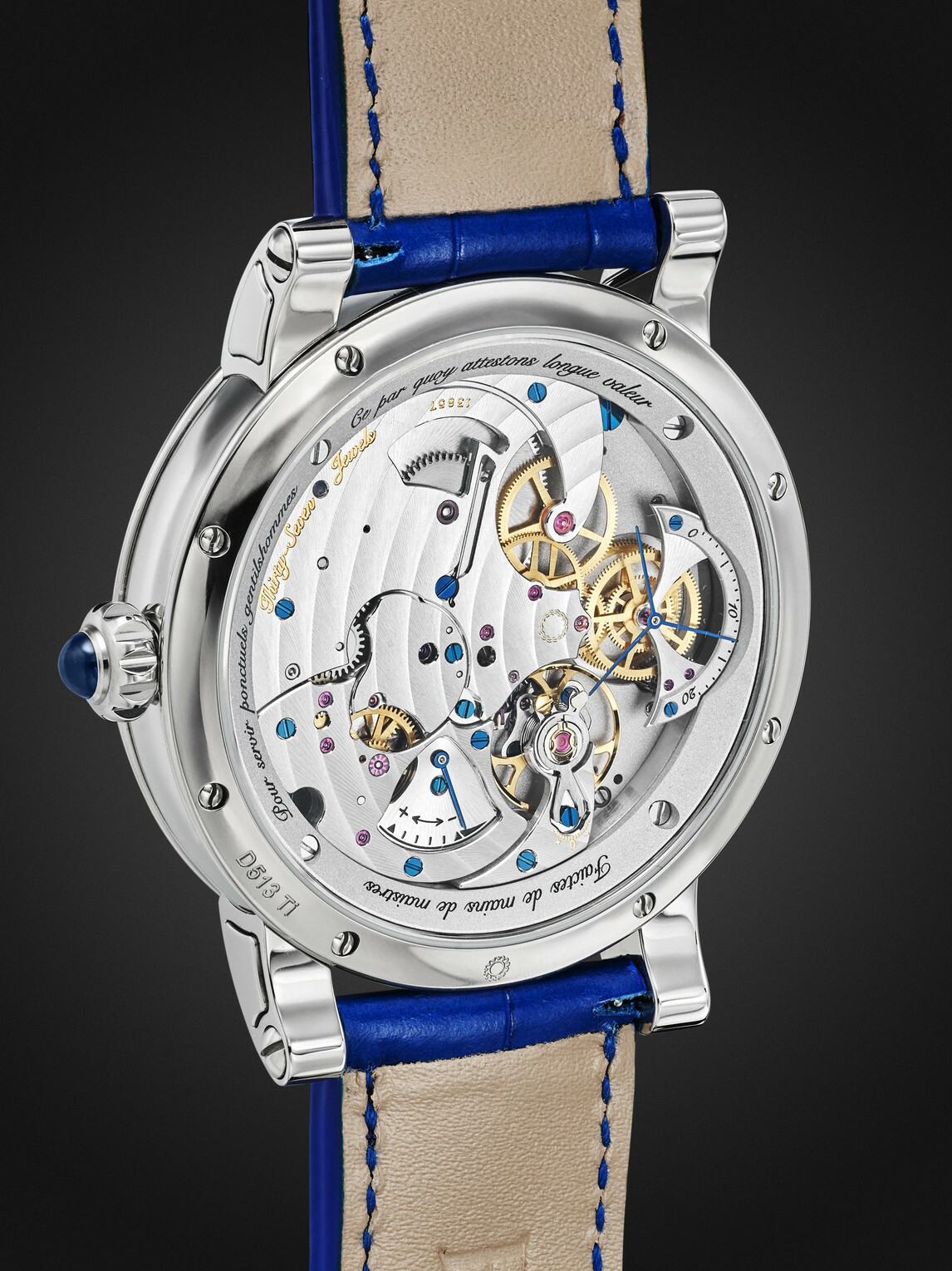Bovet - Récital 15 Limited Edition Hand-Wound 42mm Titanium and Leather Watch, Ref. No. R150021