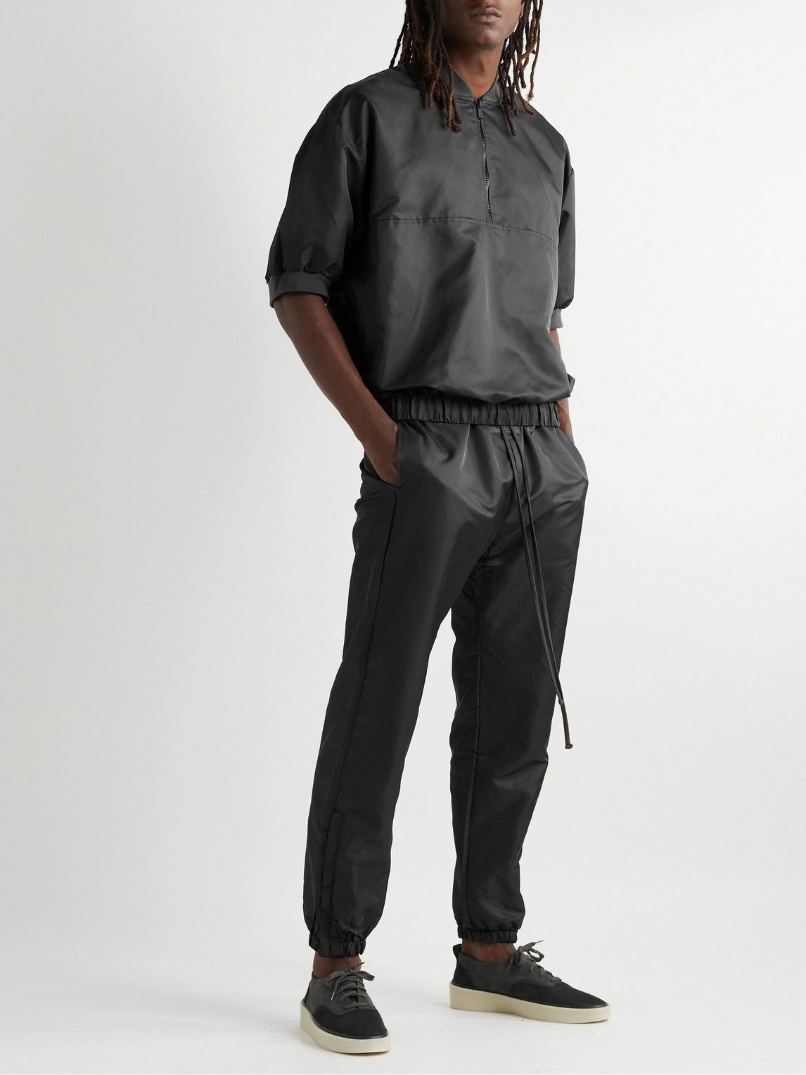 Buy VH FLEX Black Solid Nylon Regular Fit Men's Track Pants | Shoppers Stop