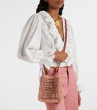 Chloé Summer Banana Mini raffia crossbody bag