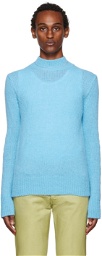 Dries Van Noten Blue Alpaca Sweater