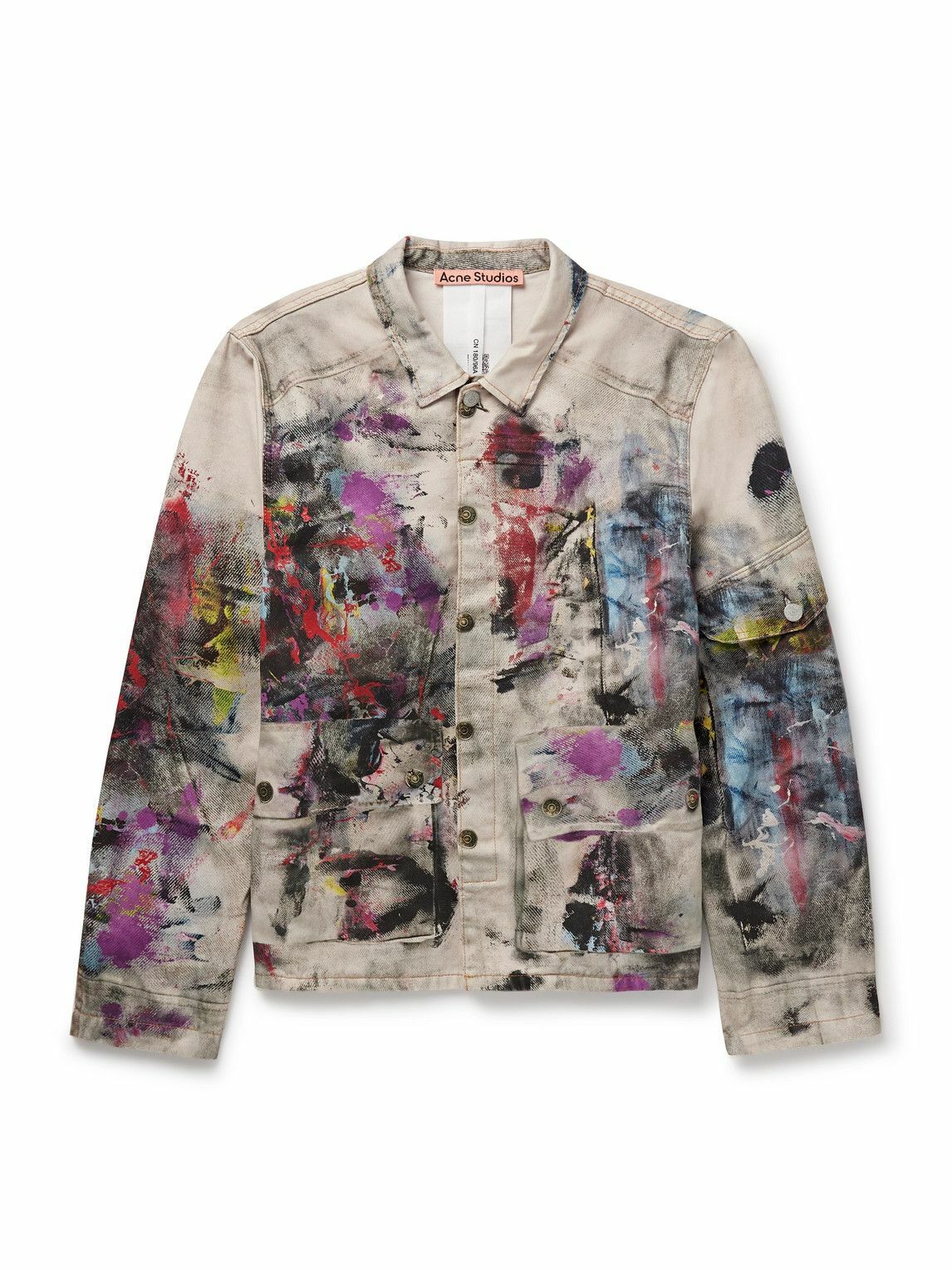 Acne Studios Logo cotton-blend zip-up sweatshirt Acne Studios