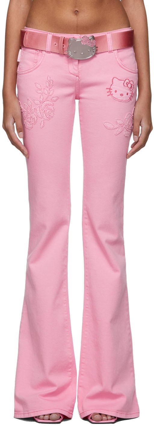 Blumarine SSENSE Exclusive Pink Denim Jeans