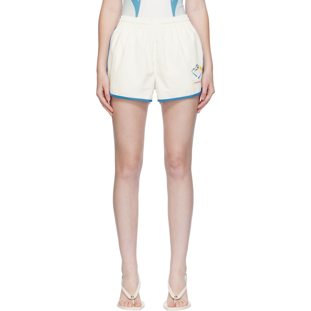 Casablanca White Casa Sportif Windbreaker Shorts