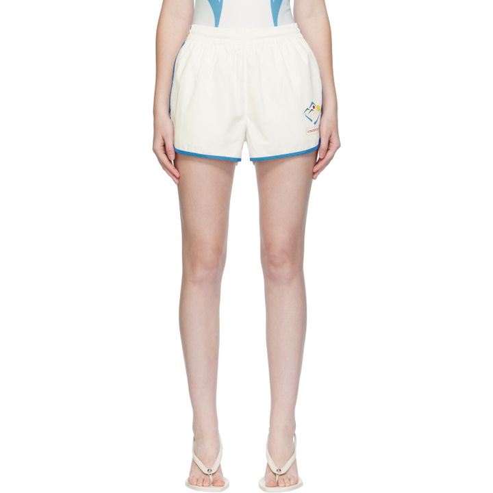Photo: Casablanca White Casa Sportif Windbreaker Shorts