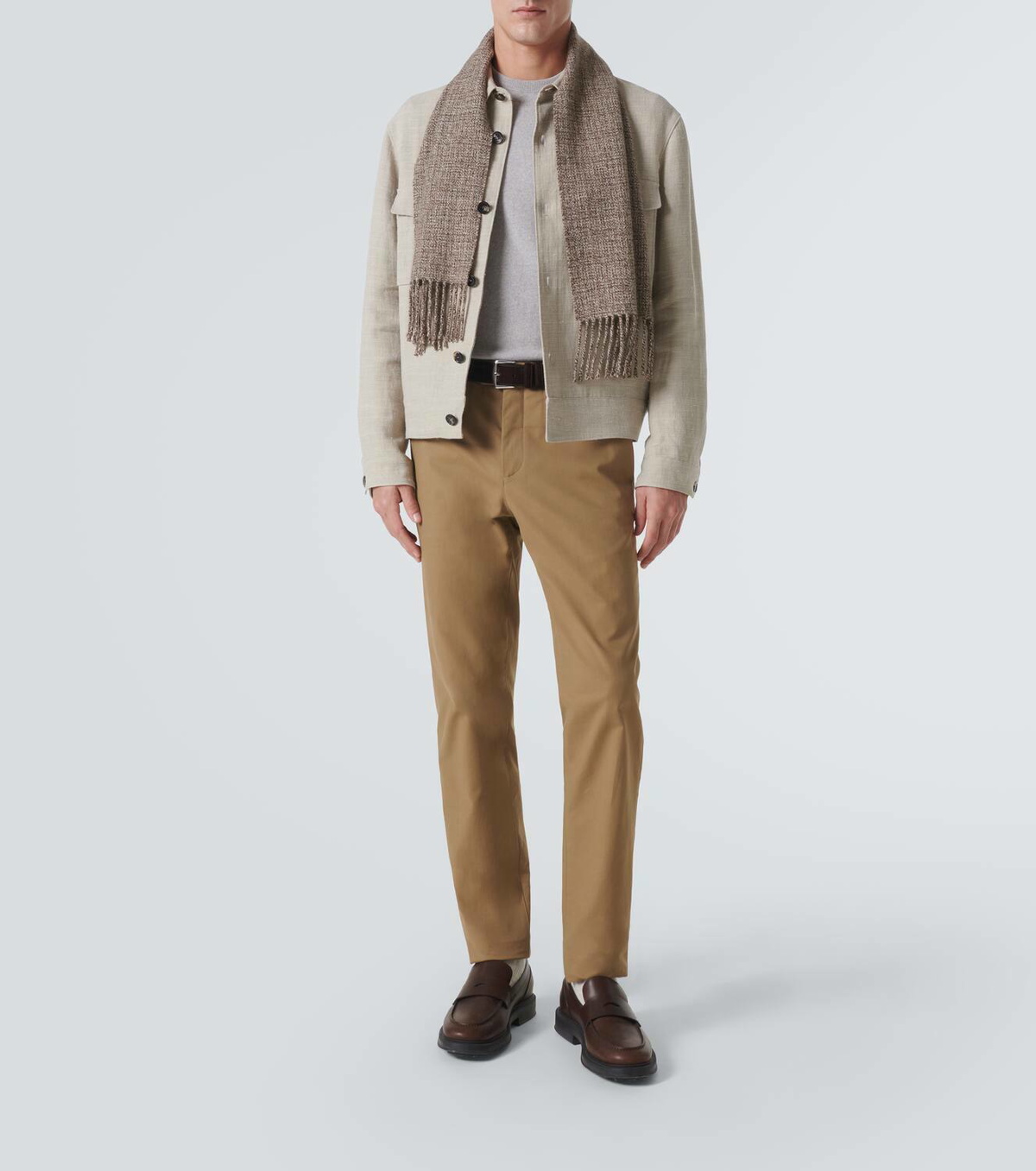 Loro Piana Moulin cashmere tweed scarf