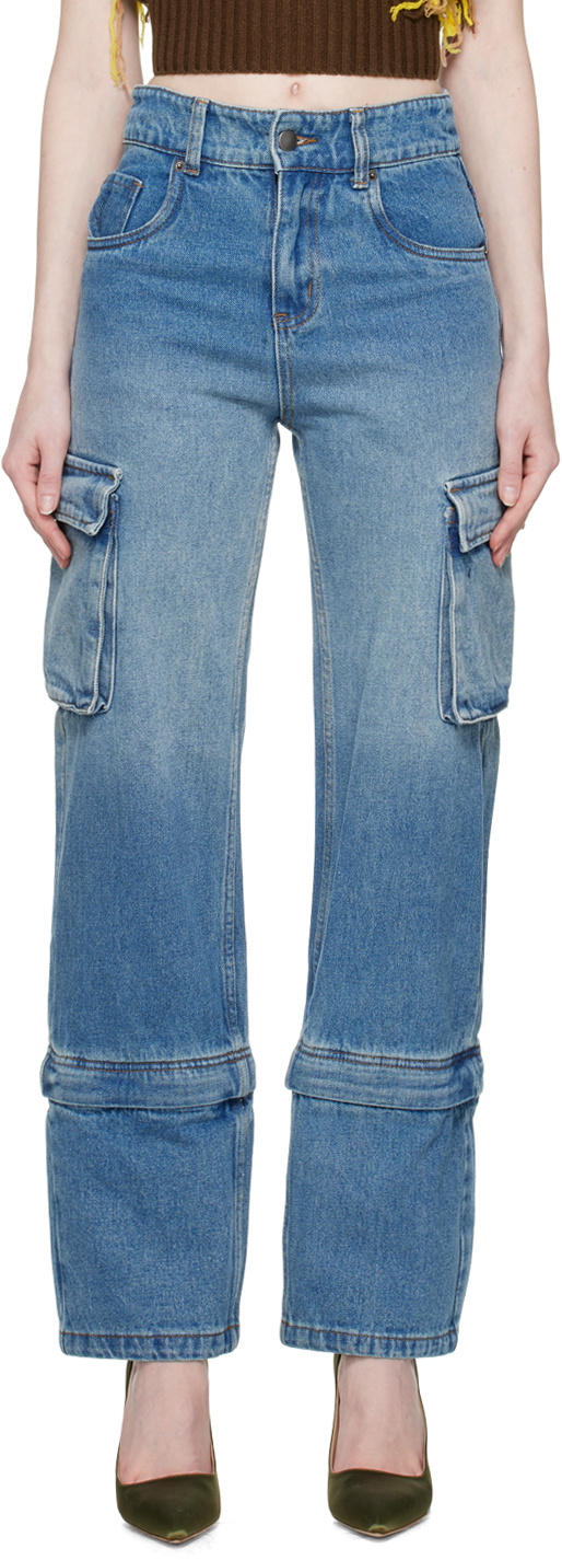 【関税込み】WYNN HAMLYN ブルー ストレートジーンズ WYNN HAMLYN Blue Straight Jeans Wynn Hamlyn