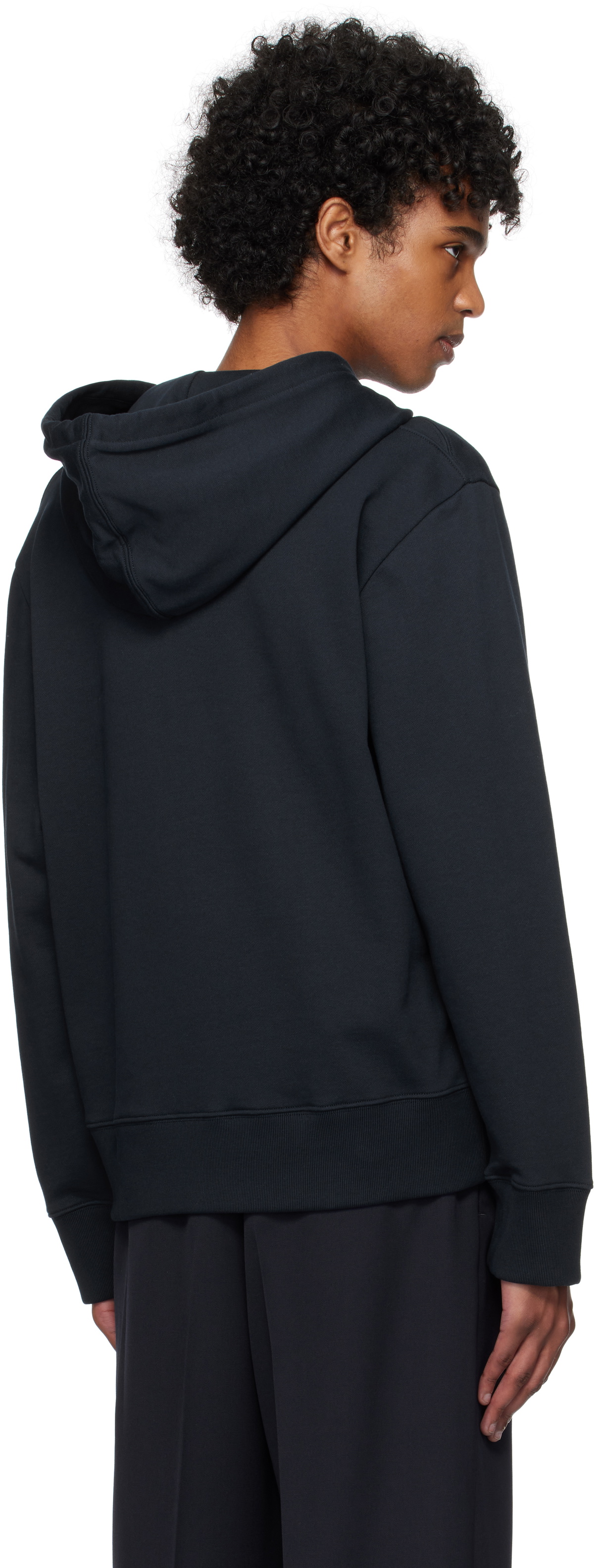 Courrèges Navy Buttoned Hoodie