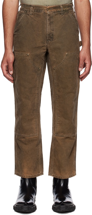 Photo: NotSoNormal SSENSE Exclusive Brown Working Trousers