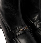 Gucci - Dracma Horsebit Leather Boots - Black