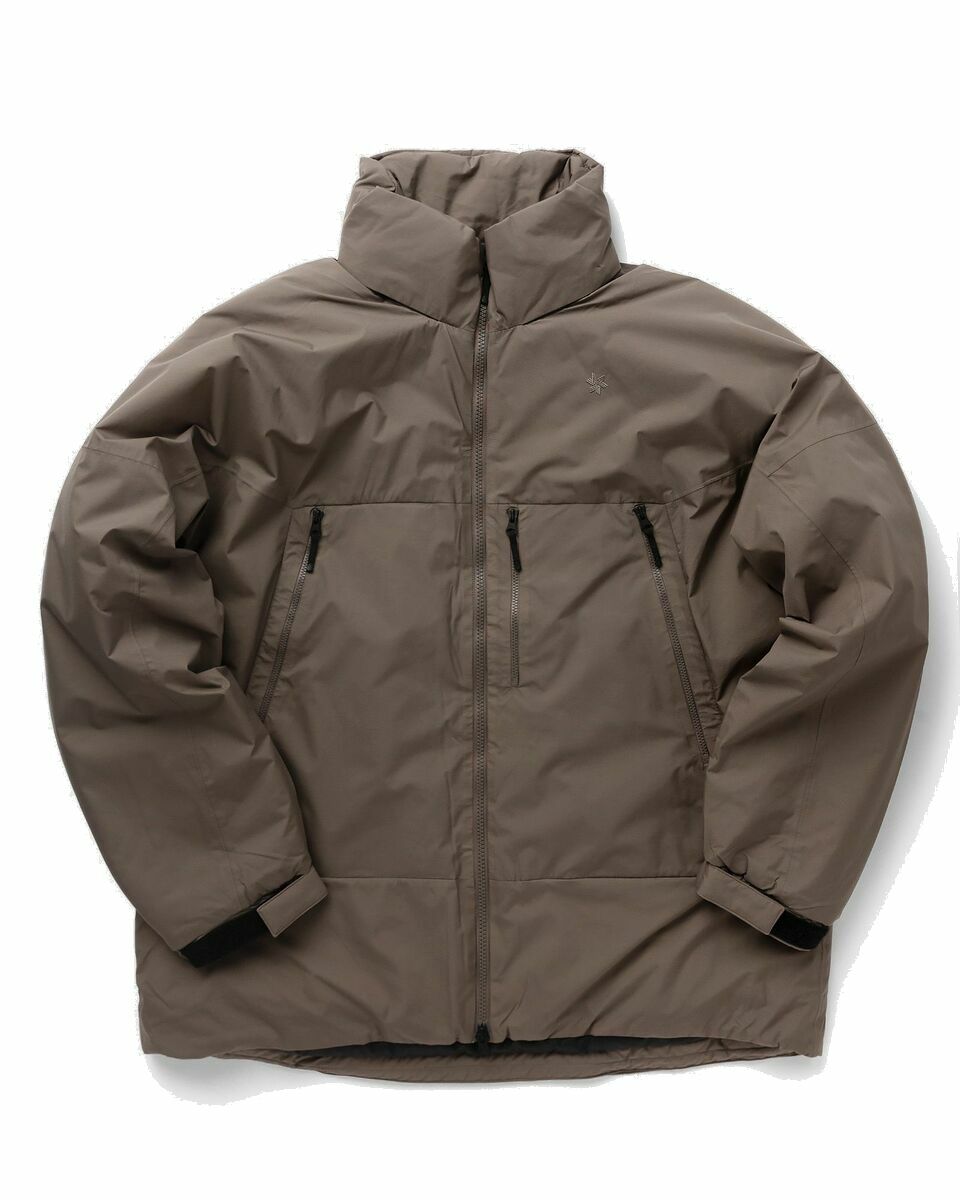 Photo: Goldwin Gore Tex Windstopper Puffy Mil Jacket Brown - Mens - Windbreaker