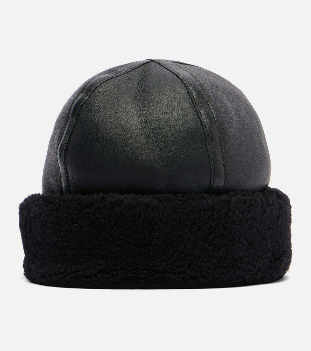 Toteme Shearling-trimmed leather hat