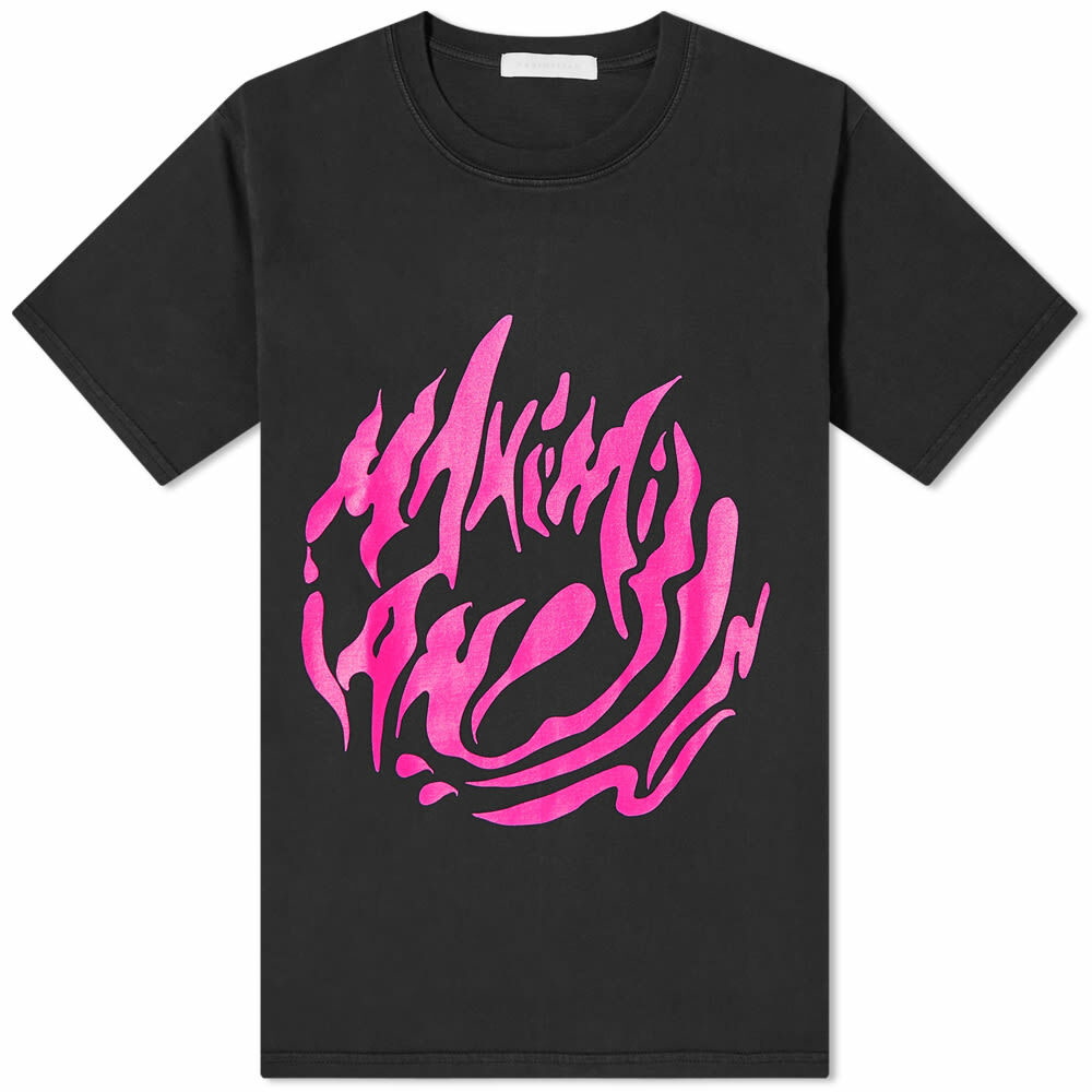Photo: Maximilian Women's Logo T-Shirt in Pink/Black Print