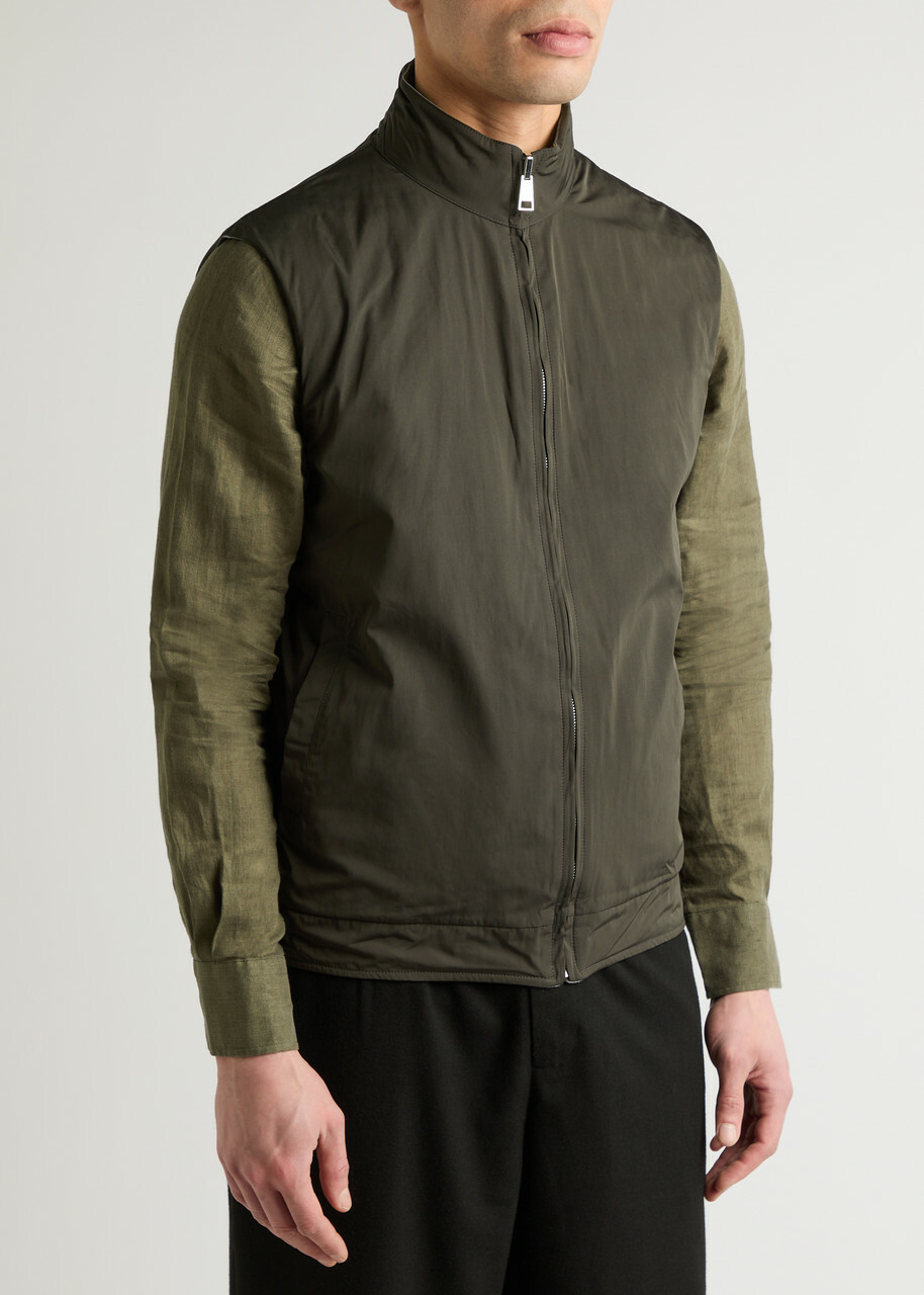 Aurélien Resort Reversible Shell Gilet Anthracite